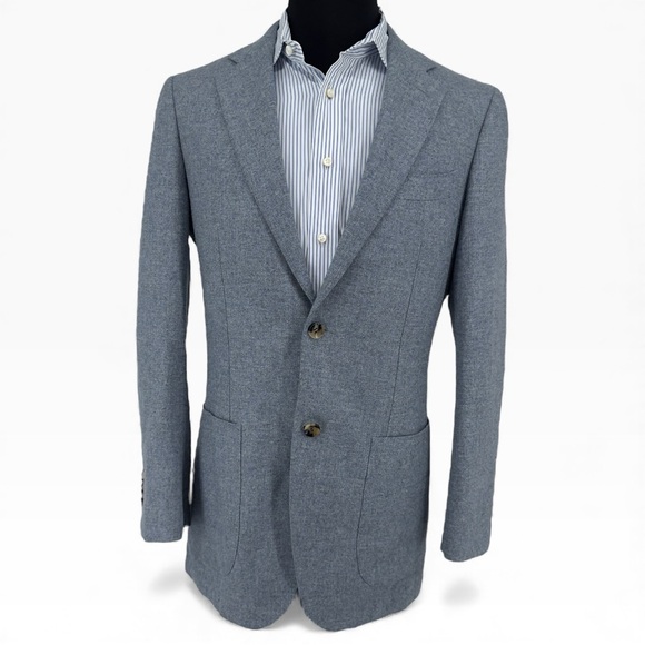 Suitsupply Men’s Sports Coat Size 38L Blue Pure Wool